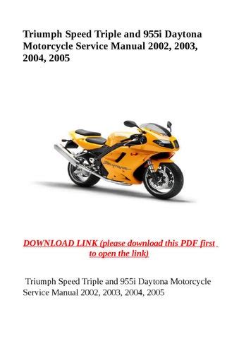 Triumph Speed Triple 955i Manual Ebook Doc